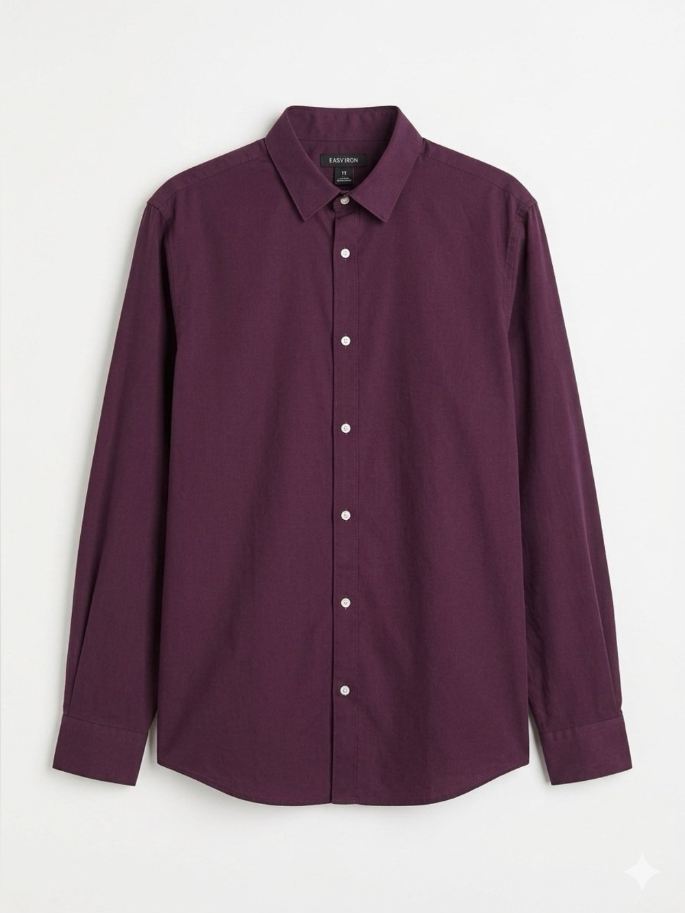 H&M Men’s Slim Fit "Easy Iron" Button Down Dress Shirt - Purple/Plum - Size M